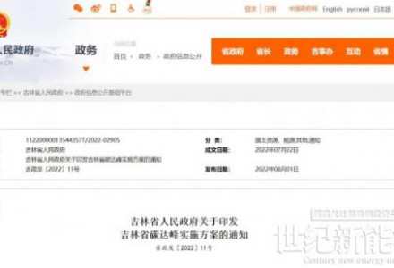 到2030年，風光裝機容量達到6000萬千瓦左右！《吉林省碳達峰實施方案》發布