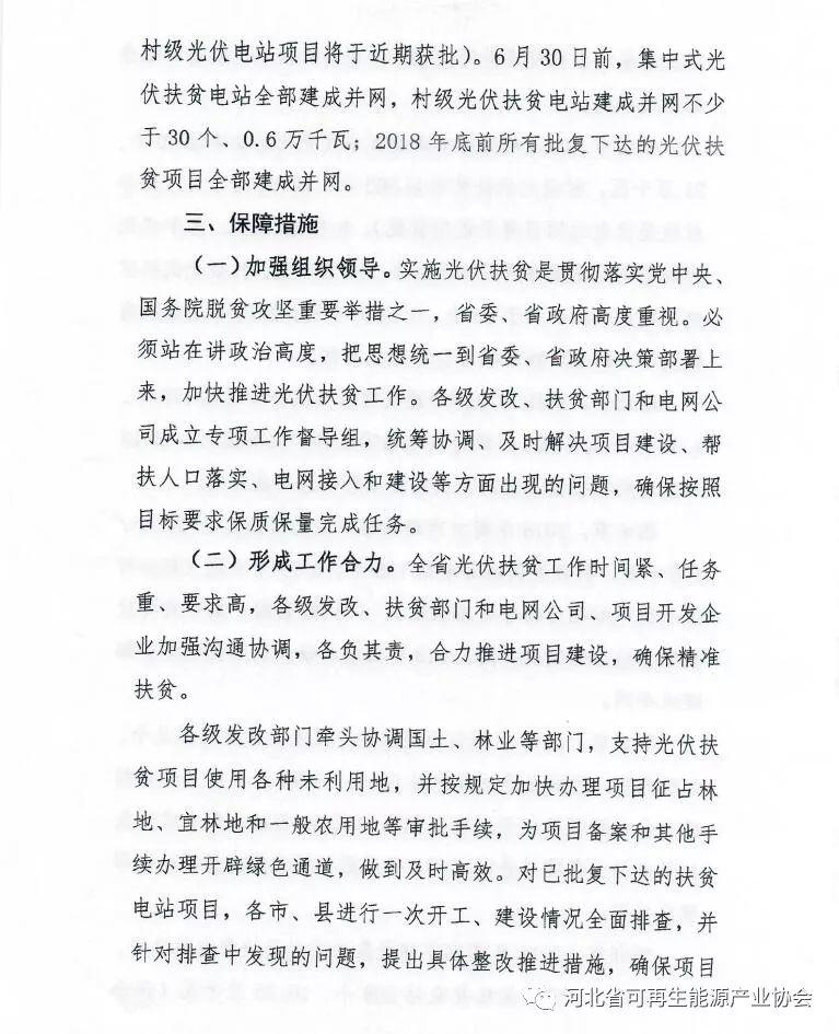 河北省下發(fā)2018年光伏扶貧工作專項推進方案 附各市相關指標
