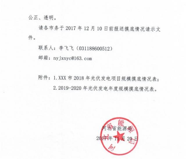 河北開始上報2018年項目名單，分配2019、2020年各地級市規模