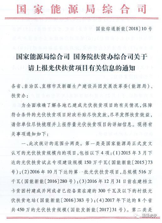 【緊急】上報光伏扶貧項目有關信息的通知