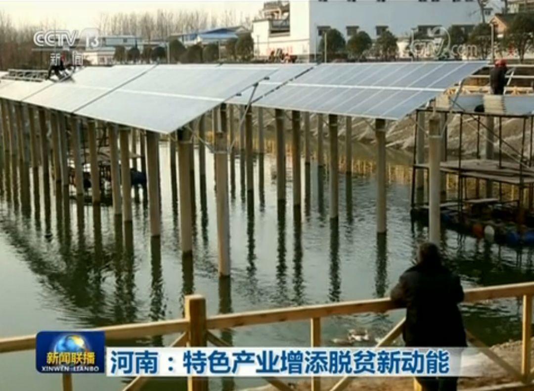剛剛，"漁光互補"電站再現新聞聯播，助力河南扶貧！