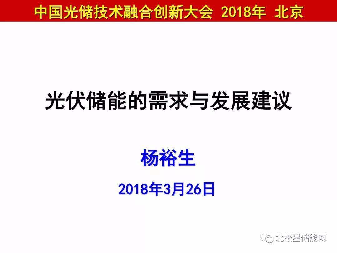楊裕生院士：能源轉型的出路靠“光伏+儲能”